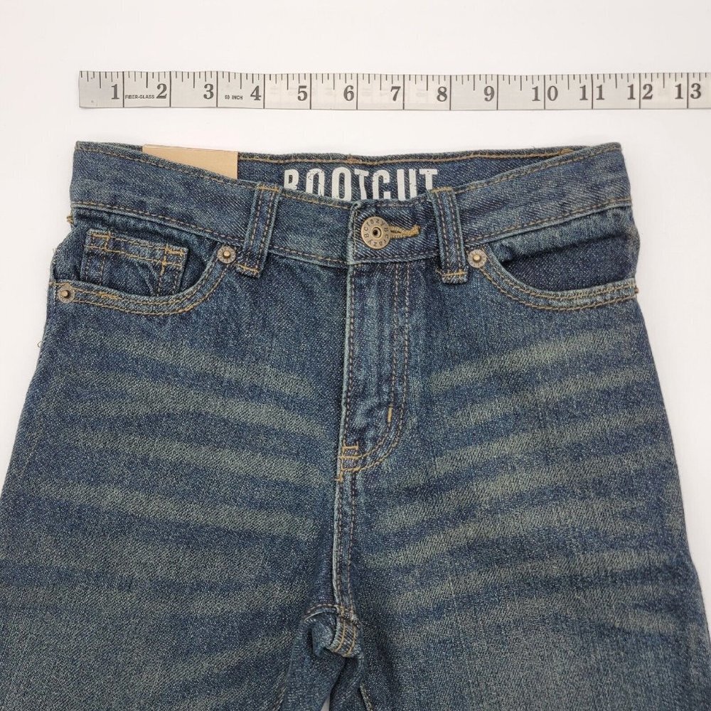 Crazy 8 Boys Jeans Size 8 Slim Bootcut Blue Denim Dark Wash 5 Pocket Design - Picture 14 of 16